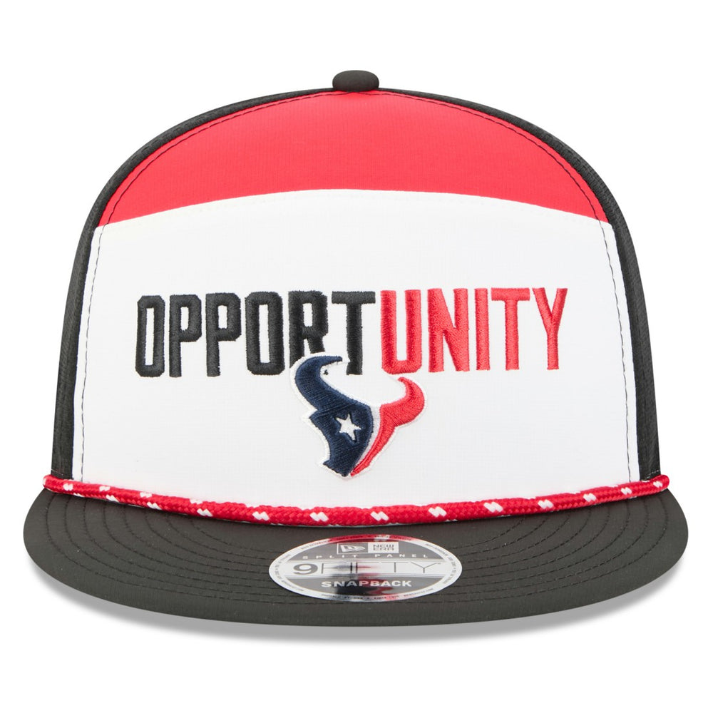 Houston Texans New Era 2025 Inspire Change Split Panel 9FIFTY Snapback Hat White/Black | NFL