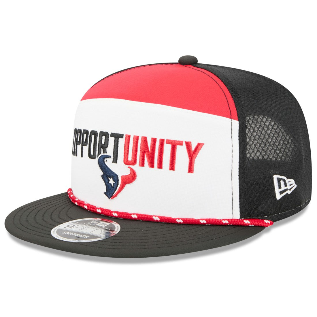 Houston Texans New Era 2025 Inspire Change Split Panel 9FIFTY Snapback Hat White/Black | NFL