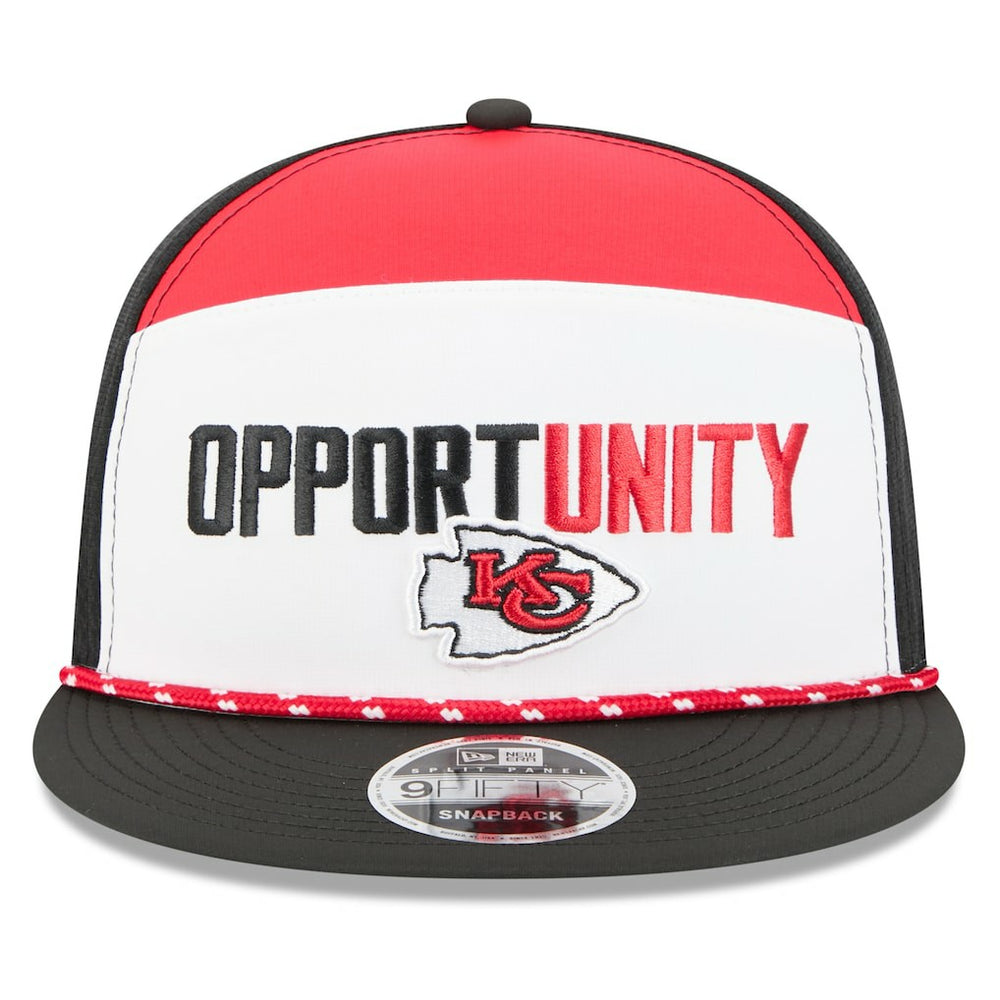 Kansas City Chiefs New Era 2025 Inspire Change Split Panel 9FIFTY Snapback Hat White/Black | NFL