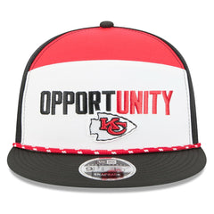 Kansas City Chiefs New Era 2025 Inspire Change Split Panel 9FIFTY Snapback Hat White/Black | NFL