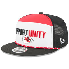 Kansas City Chiefs New Era 2025 Inspire Change Split Panel 9FIFTY Snapback Hat White/Black | NFL