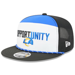 Los Angeles Rams New Era 2025 Inspire Change Split Panel 9FIFTY Snapback Hat White/Black | NFL