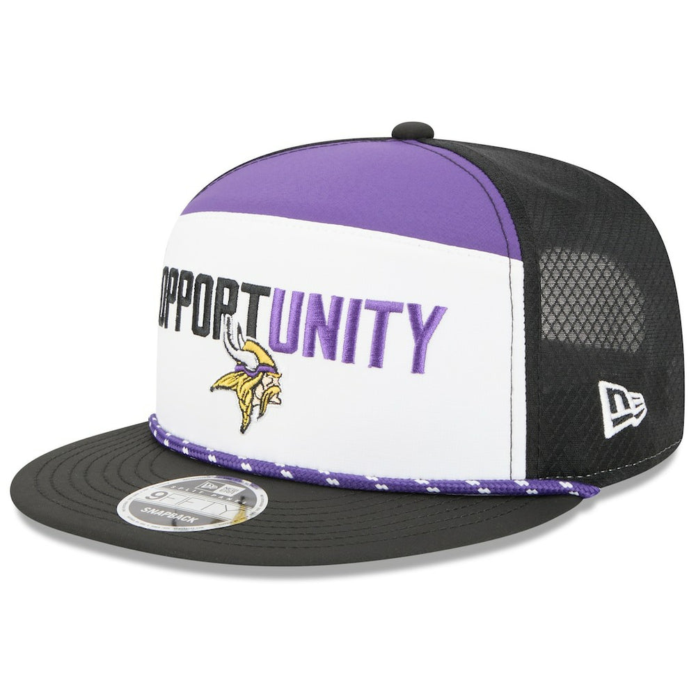 Minnesota Vikings New Era 2025 Inspire Change Split Panel 9FIFTY Snapback Hat White/Black | NFL