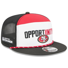 San Francisco 49ers New Era 2025 Inspire Change Split Panel 9FIFTY Snapback Hat White/Black | NFL
