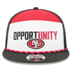 San Francisco 49ers New Era 2025 Inspire Change Split Panel 9FIFTY Snapback Hat White/Black | NFL