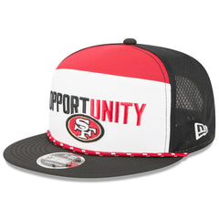 San Francisco 49ers New Era 2025 Inspire Change Split Panel 9FIFTY Snapback Hat White/Black | NFL