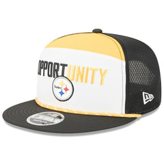 Pittsburgh Steelers New Era 2025 Inspire Change Split Panel 9FIFTY Snapback Hat White/Black | NFL