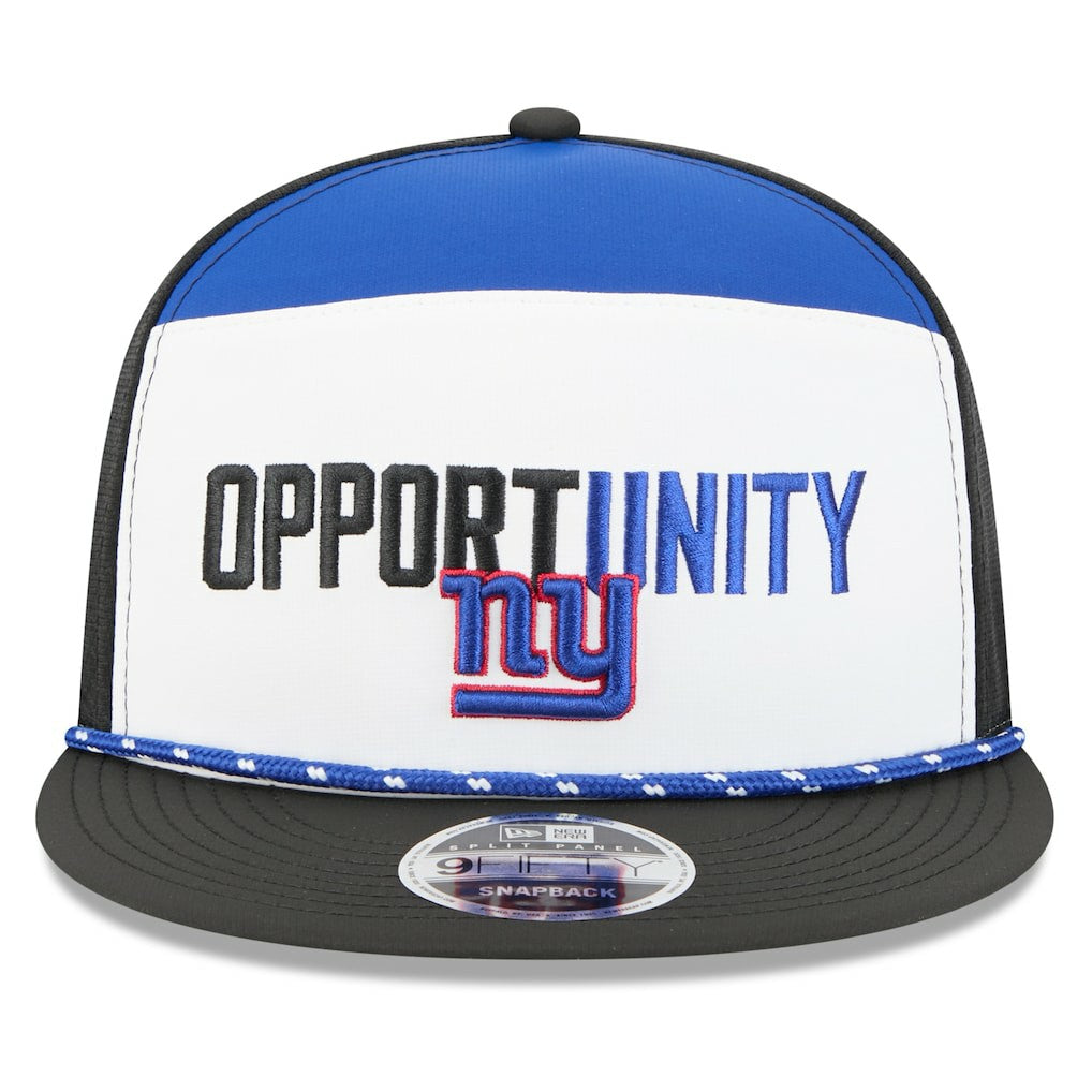 New York Giants New Era 2025 Inspire Change Split Panel 9FIFTY Snapback Hat White/Black | NFL