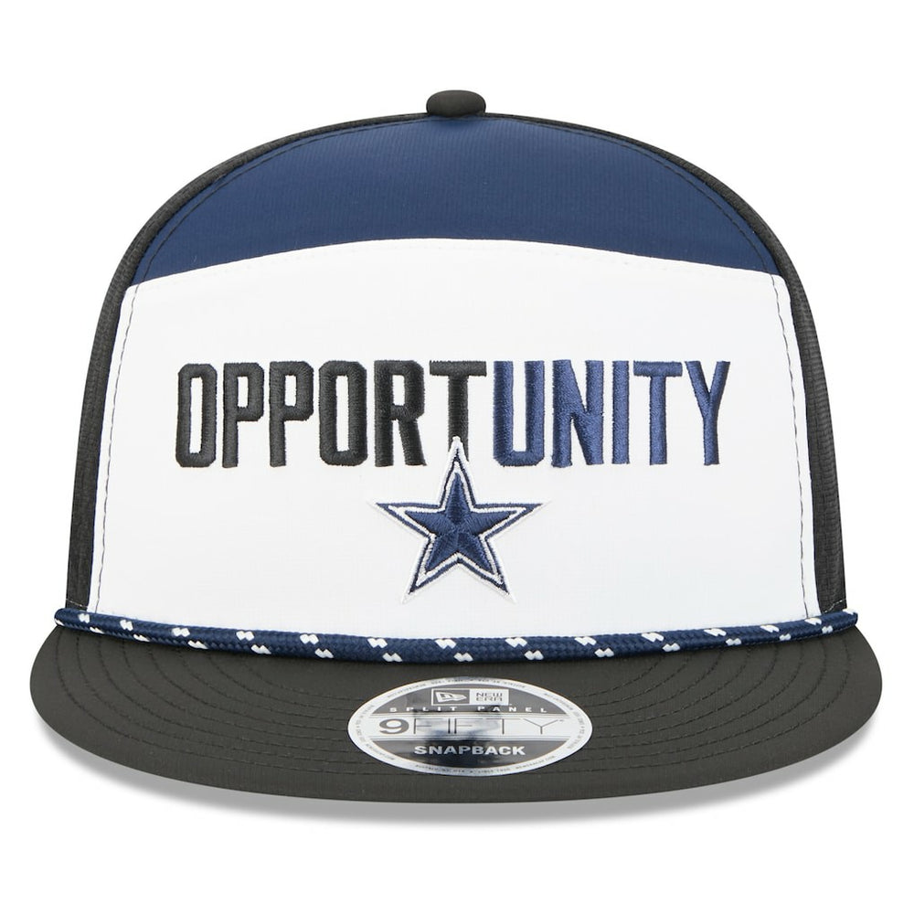 Dallas Cowboys New Era 2025 Inspire Change Split Panel 9FIFTY Snapback Hat White/Black | NFL