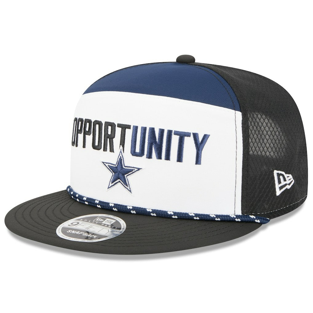 Dallas Cowboys New Era 2025 Inspire Change Split Panel 9FIFTY Snapback Hat White/Black | NFL