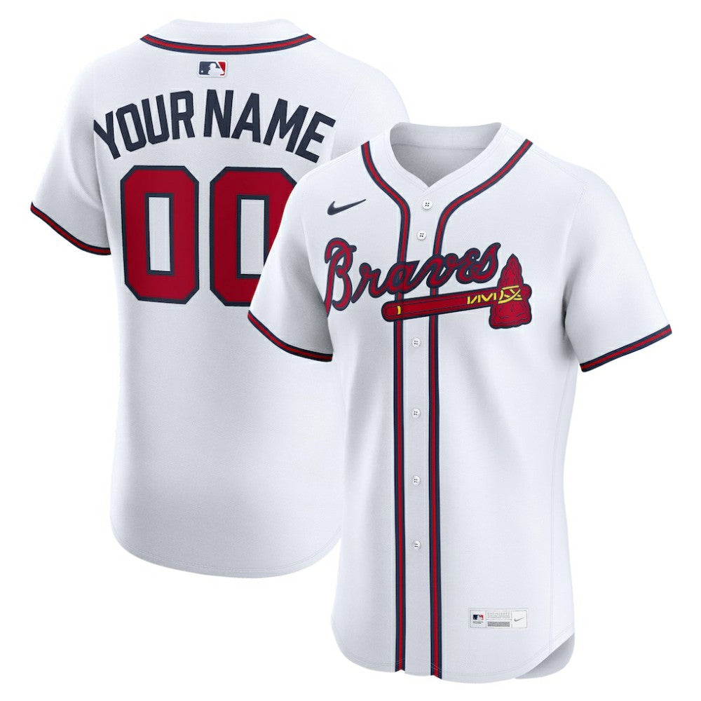 Atlanta Braves Nike Home Elite Custom Jersey - MLB