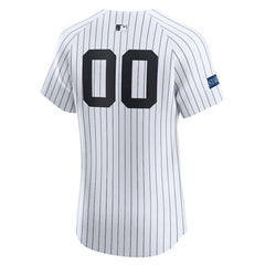 New York Yankees Nike Home Elite Sponsor Patch Custom Jersey - MLB