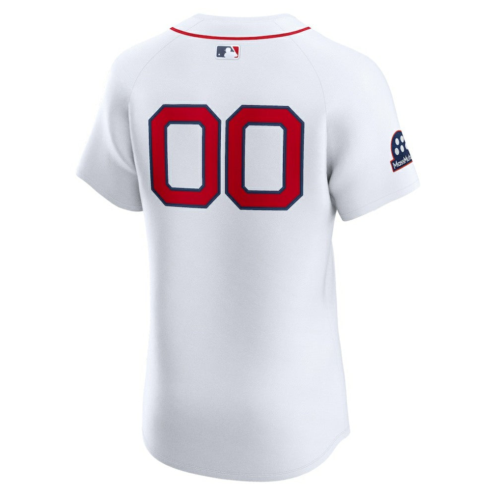 Boston Red Sox Nike Home Elite Sponsor Patch Custom Jersey - MLB