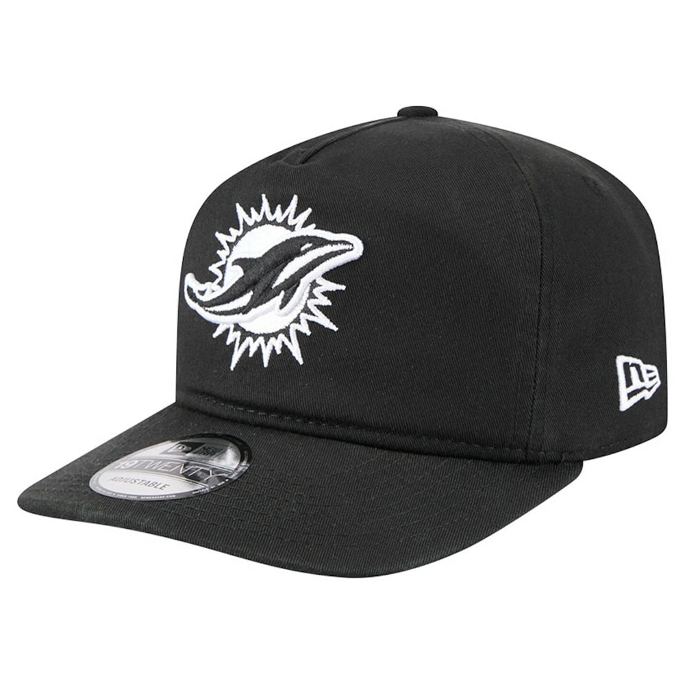 Miami Dolphins New Era 19TWENTY Adjustable Hat Black/White | NFL