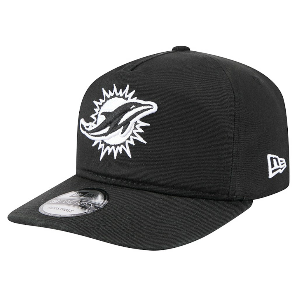 Miami Dolphins New Era 19TWENTY Adjustable Hat Black/White | NFL