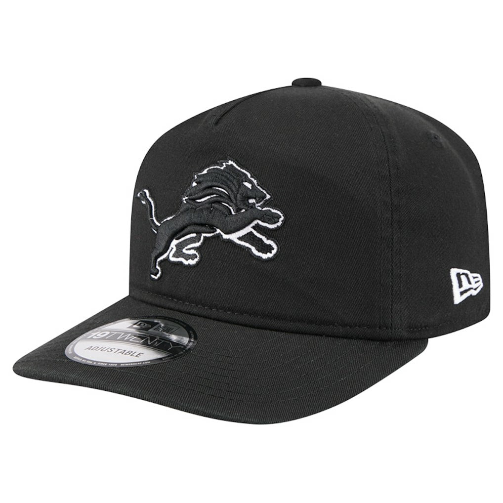 Detroit Lions New Era 19TWENTY Adjustable Hat Black/White | NFL