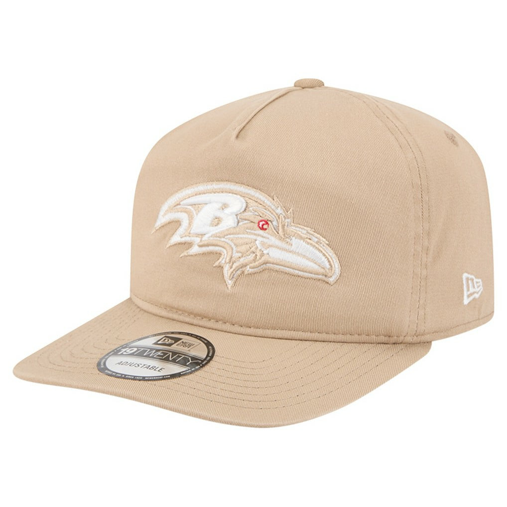 Baltimore Ravens New Era 19TWENTY Adjustable Hat Tan | NFL