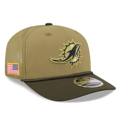 Miami Dolphins New Era 2025 Salute to Service 9SEVENTY Adjustable Hat Green | NFL