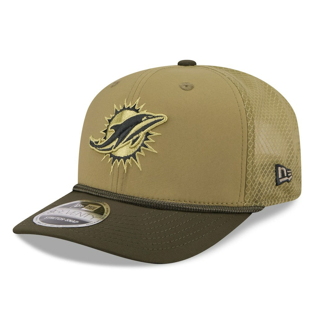 Miami Dolphins New Era 2025 Salute to Service 9SEVENTY Adjustable Hat Green | NFL