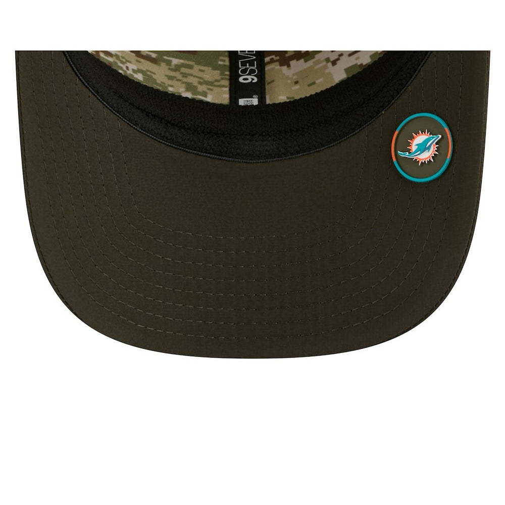 Miami Dolphins New Era 2025 Salute to Service 9SEVENTY Adjustable Hat Green | NFL