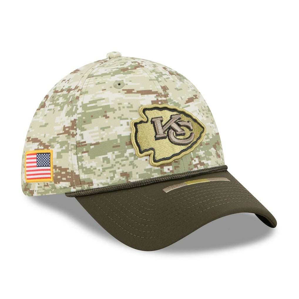 Kansas City Chiefs New Era 2025 Salute to Service 39THIRTY Flex Hat Camo | NFL