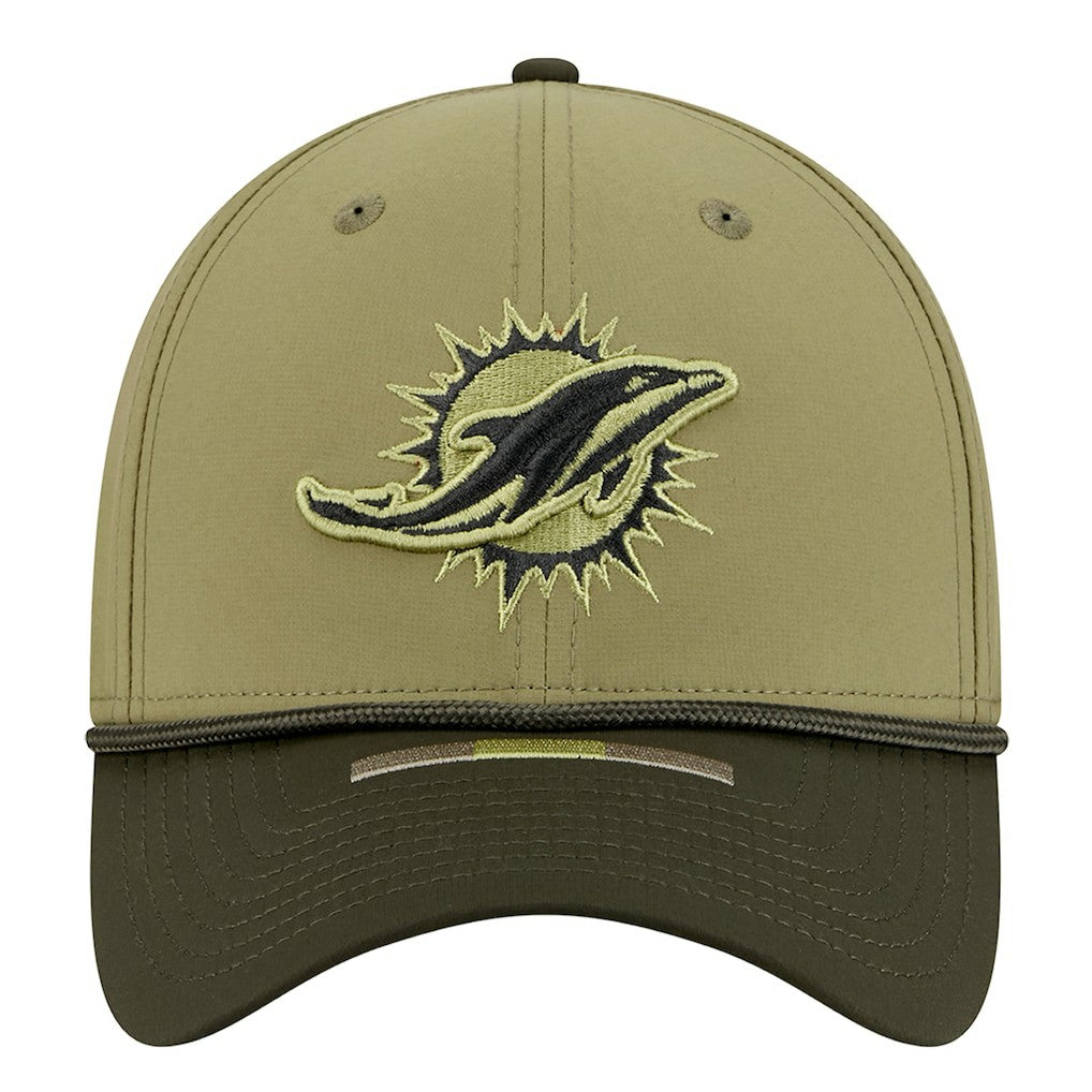 Miami Dolphins New Era 2025 Salute to Service 39THIRTY Flex Hat Green | NFL
