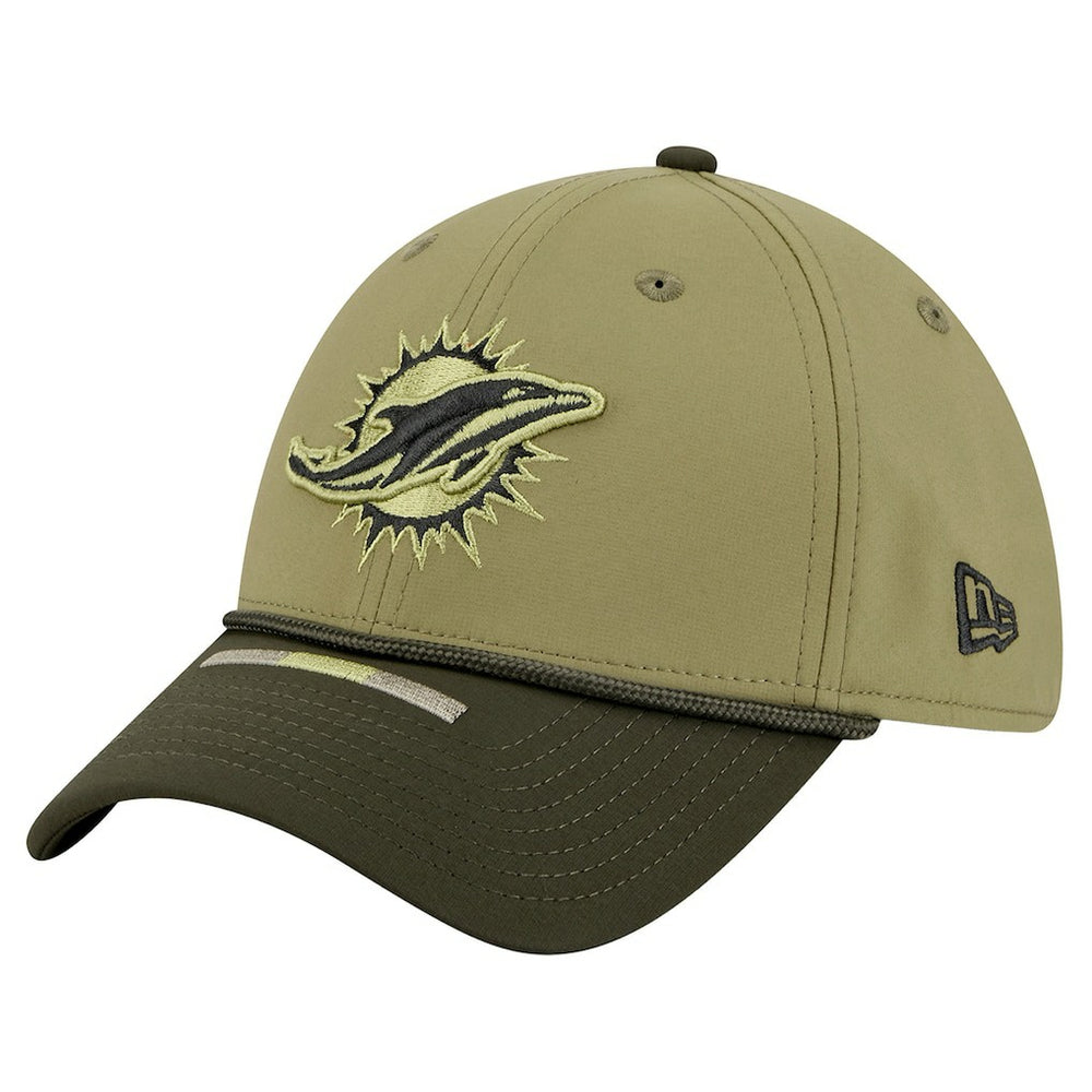 Miami Dolphins New Era 2025 Salute to Service 39THIRTY Flex Hat Green | NFL