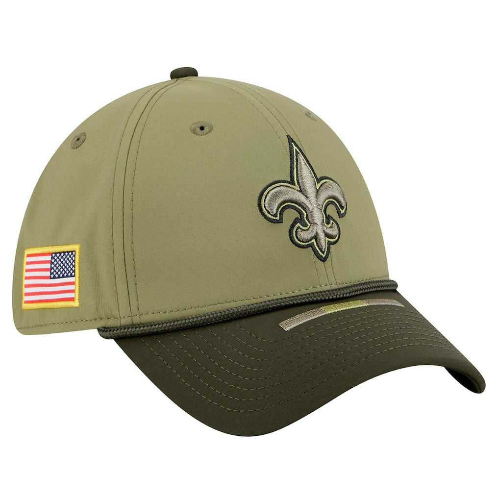 New Orleans Saints New Era 2025 Salute to Service 39THIRTY Flex Hat Green | NFL