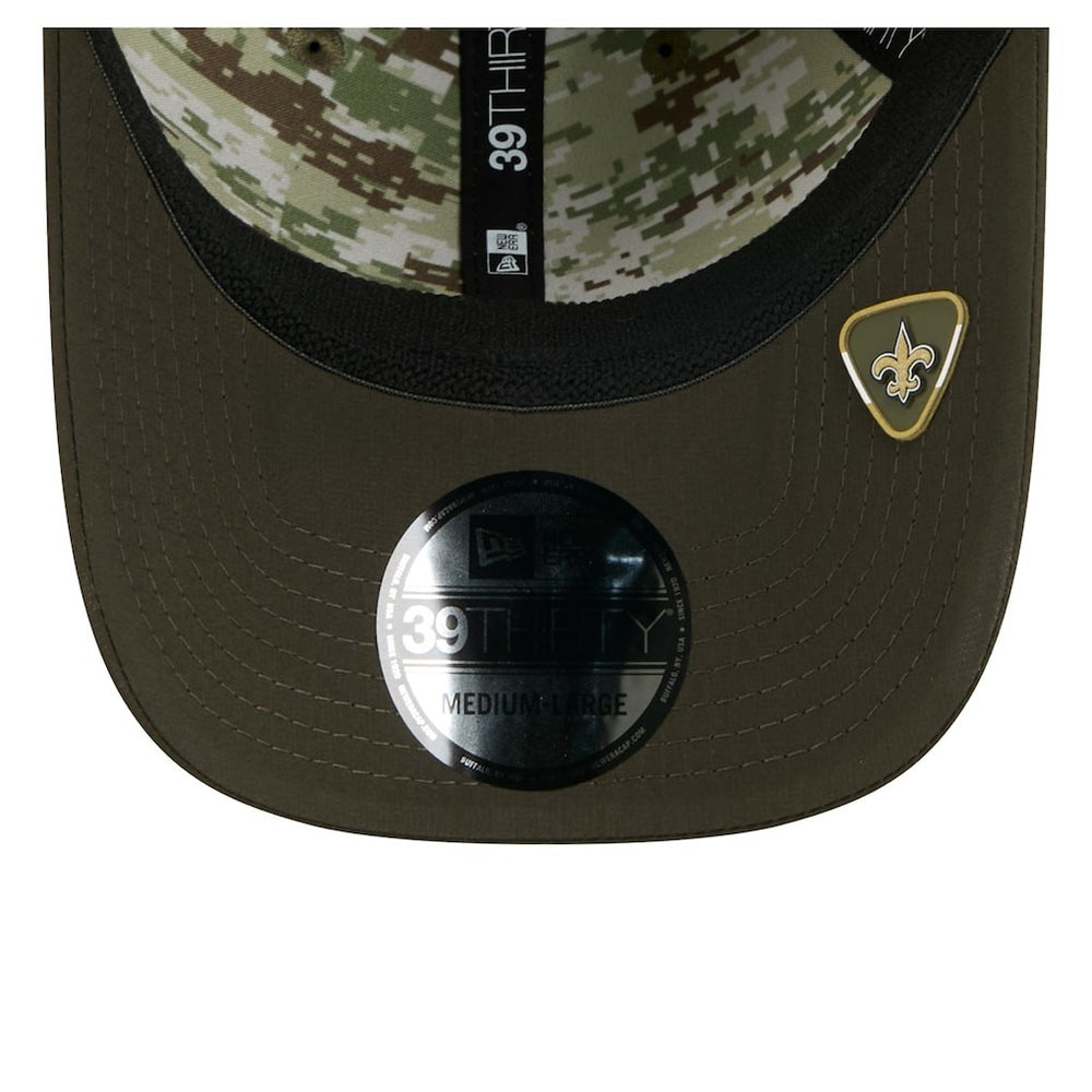 New Orleans Saints New Era 2025 Salute to Service 39THIRTY Flex Hat Green | NFL