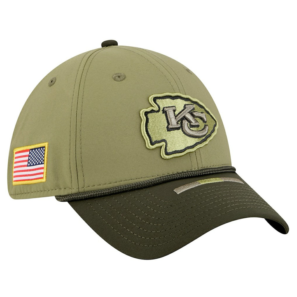 Kansas City Chiefs New Era 2025 Salute to Service 39THIRTY Flex Hat Green | NFL