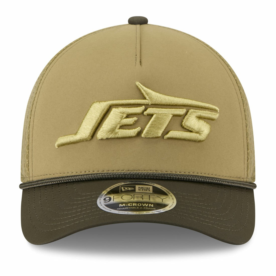 New York Jets New Era 2025 Salute to Service 9FORTY A-Frame M-Crown Adjustable Hat Green | NFL