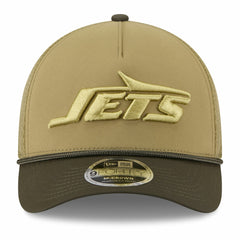 New York Jets New Era 2025 Salute to Service 9FORTY A-Frame M-Crown Adjustable Hat Green | NFL