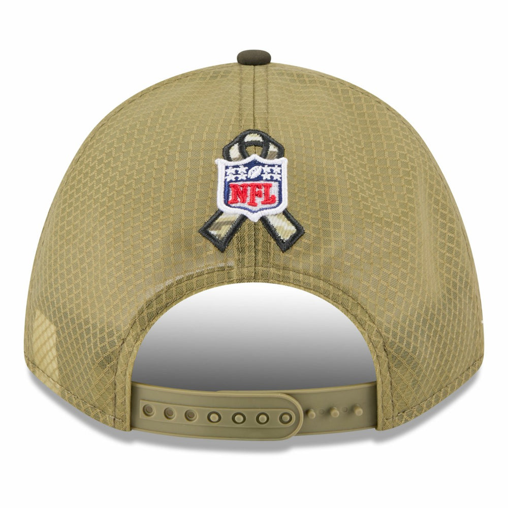 New York Jets New Era 2025 Salute to Service 9FORTY A-Frame M-Crown Adjustable Hat Green | NFL