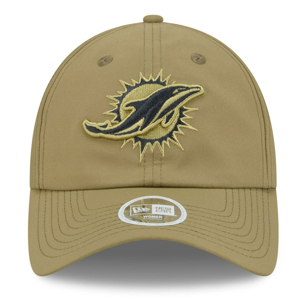 Miami Dolphins New Era Women's 2025 Salute to Service Pony Tail Adjustable Hat Green | NFL