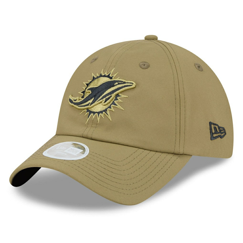 Miami Dolphins New Era Women's 2025 Salute to Service Pony Tail Adjustable Hat Green | NFL
