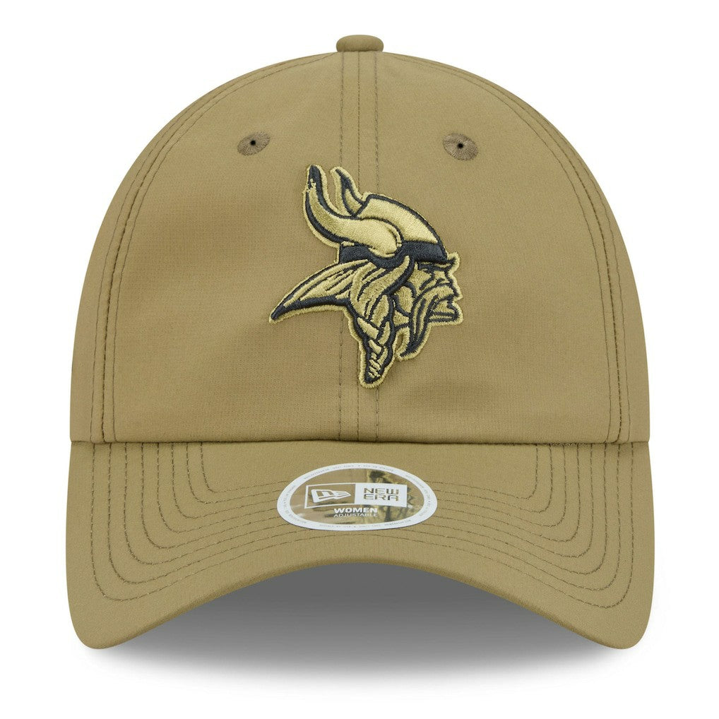 Minnesota Vikings New Era Women's 2025 Salute to Service Pony Tail Adjustable Hat Green | NFL