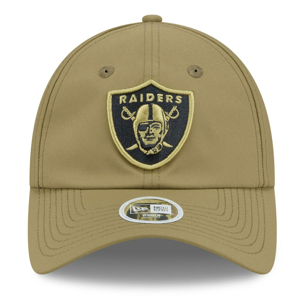 Las Vegas Raiders New Era Women's 2025 Salute to Service Pony Tail Adjustable Hat Green | NFL