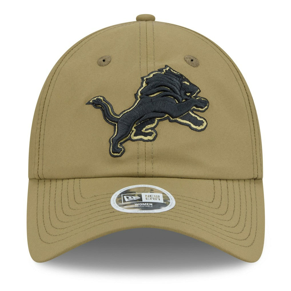 Detroit Lions New Era Women's 2025 Salute to Service Pony Tail Adjustable Hat Green | NFL