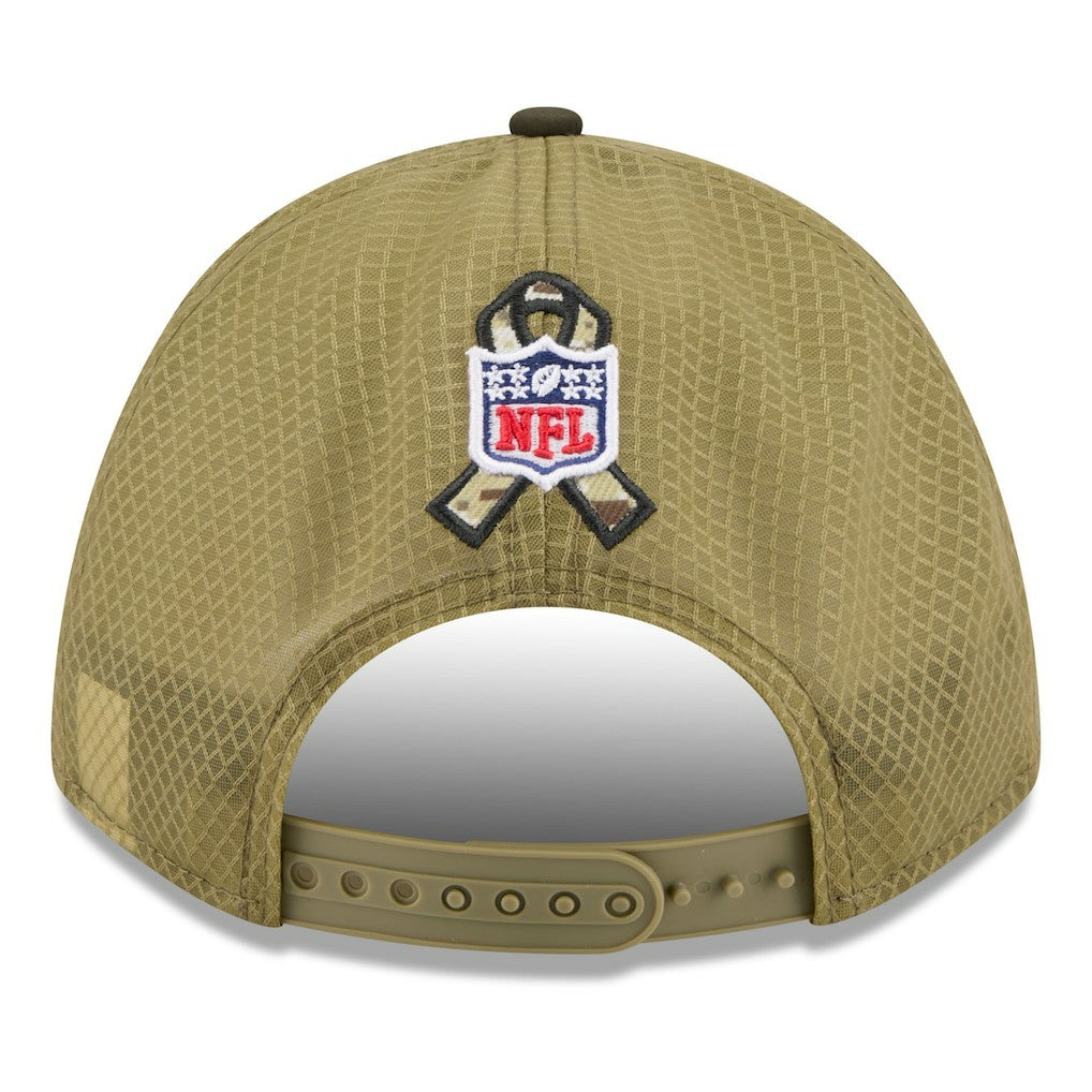 Kansas City Chiefs New Era Youth 2025 Salute to Service 9FORTY A-Frame Adjustable Hat Green/Dark Green | NFL