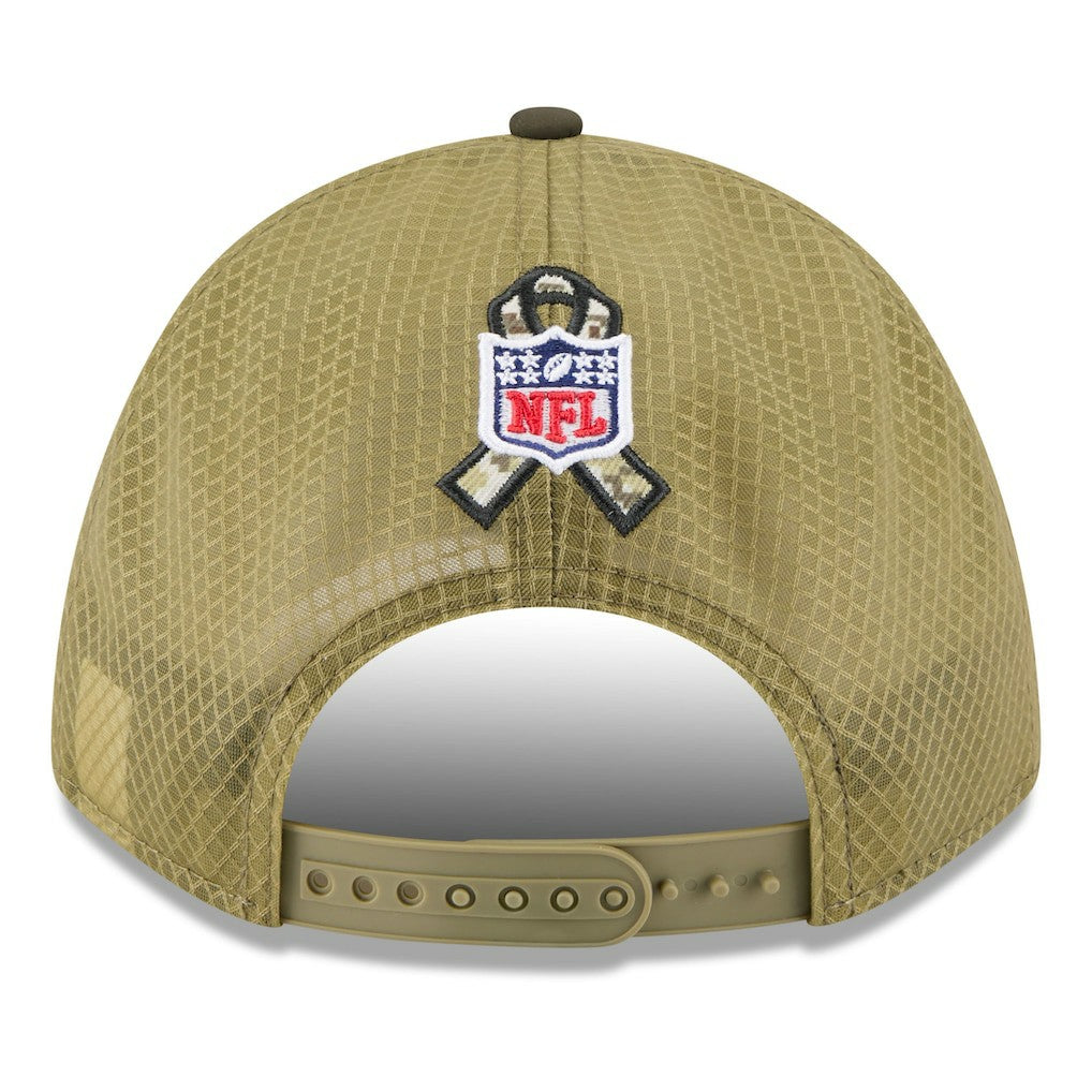 New York Giants New Era Youth 2025 Salute to Service 9FORTY A-Frame Adjustable Hat Green/Dark Green | NFL