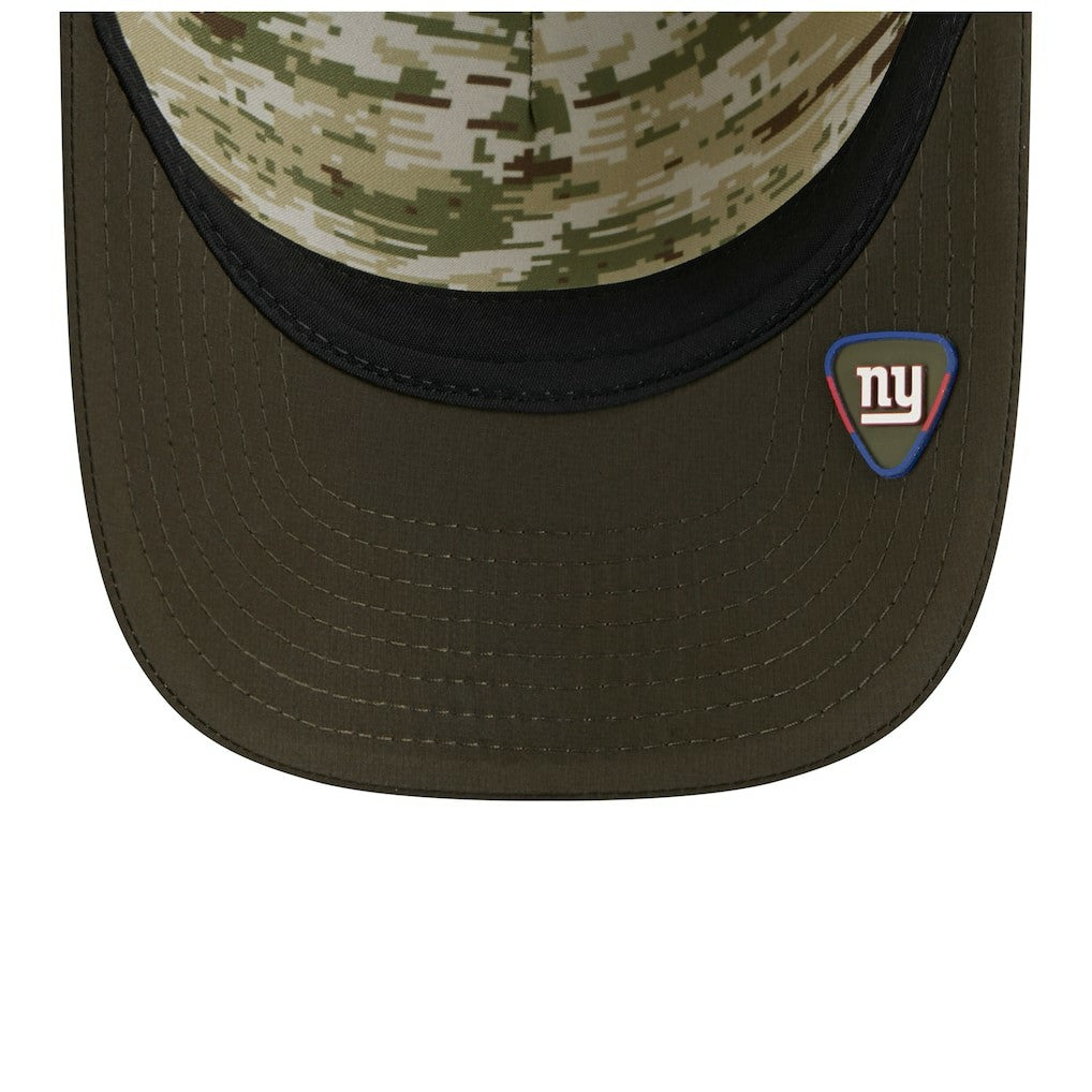 New York Giants New Era Youth 2025 Salute to Service 9FORTY A-Frame Adjustable Hat Green/Dark Green | NFL