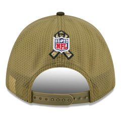 Philadelphia Eagles New Era Youth 2025 Salute to Service 9FORTY A-Frame Adjustable Hat Green/Dark Green | NFL