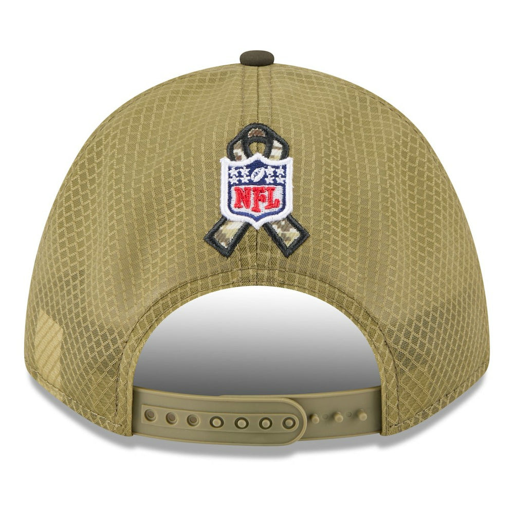 Detroit Lions New Era Youth 2025 Salute to Service 9FORTY A-Frame Adjustable Hat Green/Dark Green | NFL