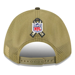 Detroit Lions New Era Youth 2025 Salute to Service 9FORTY A-Frame Adjustable Hat Green/Dark Green | NFL