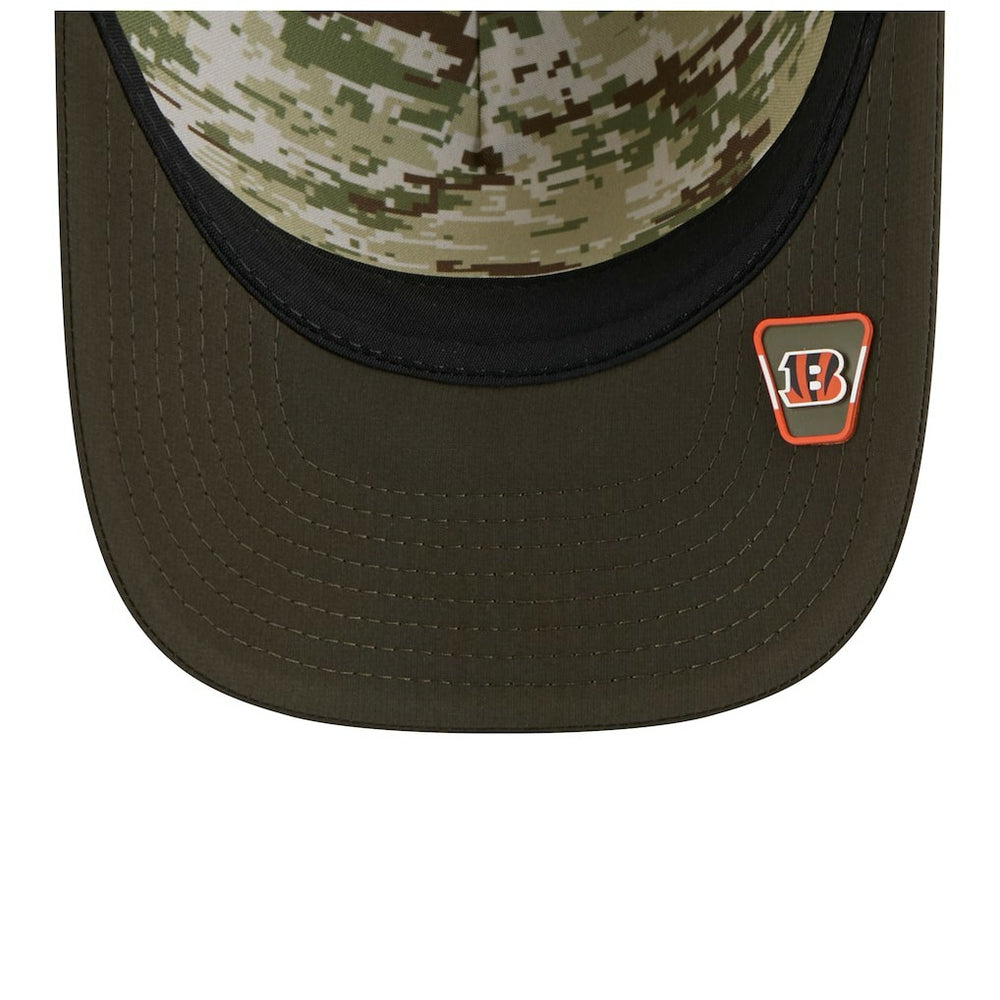 Cincinnati Bengals New Era Youth 2025 Salute to Service 9FORTY A-Frame Adjustable Hat Green/Dark Green | NFL