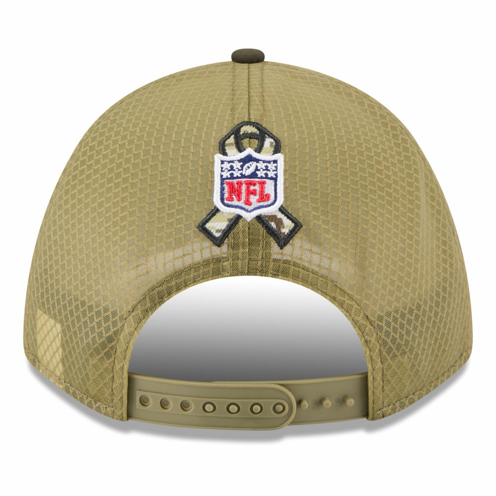 Houston Texans New Era Youth 2025 Salute to Service 9FORTY A-Frame Adjustable Hat Green/Dark Green | NFL