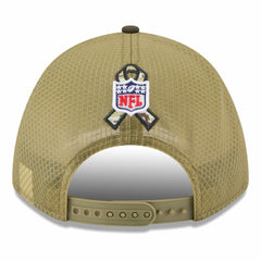 Houston Texans New Era Youth 2025 Salute to Service 9FORTY A-Frame Adjustable Hat Green/Dark Green | NFL