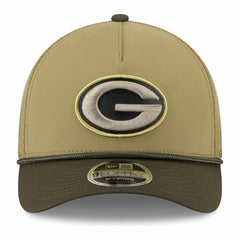 Green Bay Packers New Era Youth 2025 Salute to Service 9FORTY A-Frame Adjustable Hat Green/Dark Green | NFL