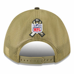 Green Bay Packers New Era Youth 2025 Salute to Service 9FORTY A-Frame Adjustable Hat Green/Dark Green | NFL