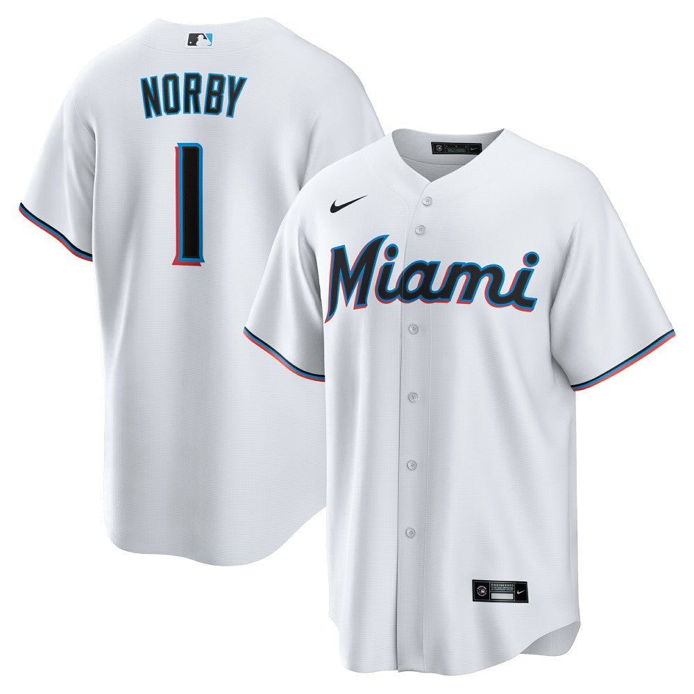 Connor Norby Miami Marlins Nike Home Replica Jersey - MLB